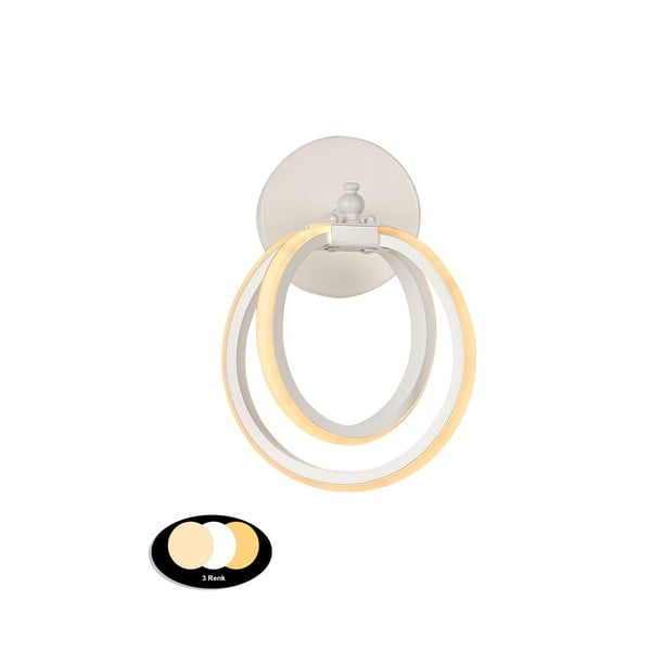 Fehér fém LED fali lámpa Sezen – Squid Lighting-image-2