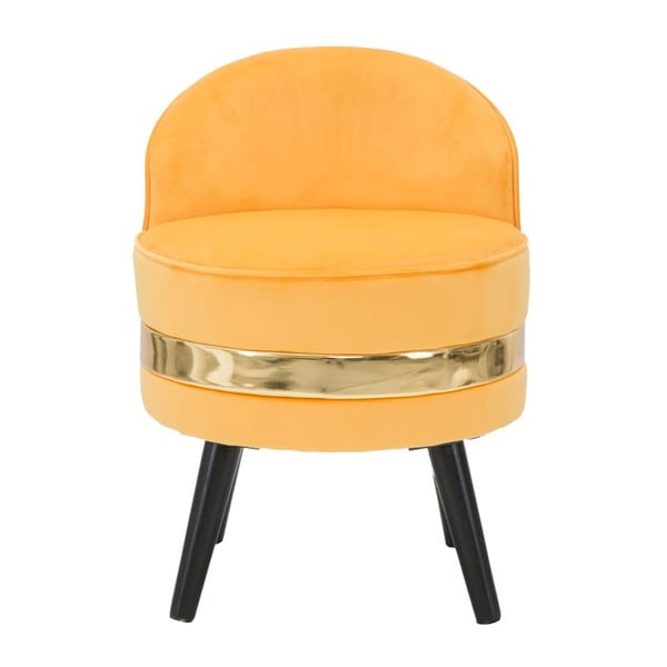 Paris sárga, párnázott fotel alacsony háttámlával - Mauro Ferretti