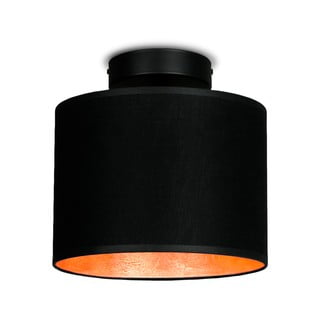 MIKA XS CP fekete mennyezeti lámpa, rézszínű részletekkel, ⌀ 20 cm - Sotto Luce
