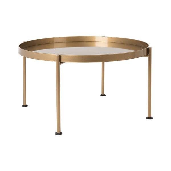 Hanna aranyszínű dohányzóasztal, ⌀ 80 cm - CustomForm