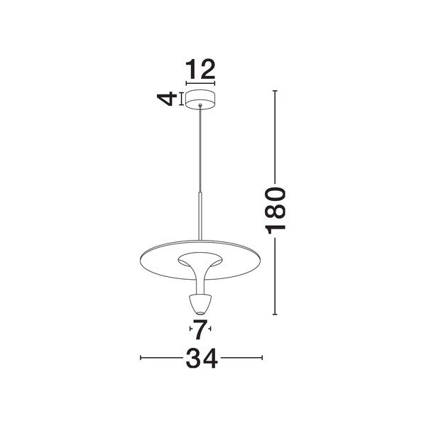 Matt fekete alumínium LED függőlámpa ø 34 cm Topio – Nova Luce-image-4
