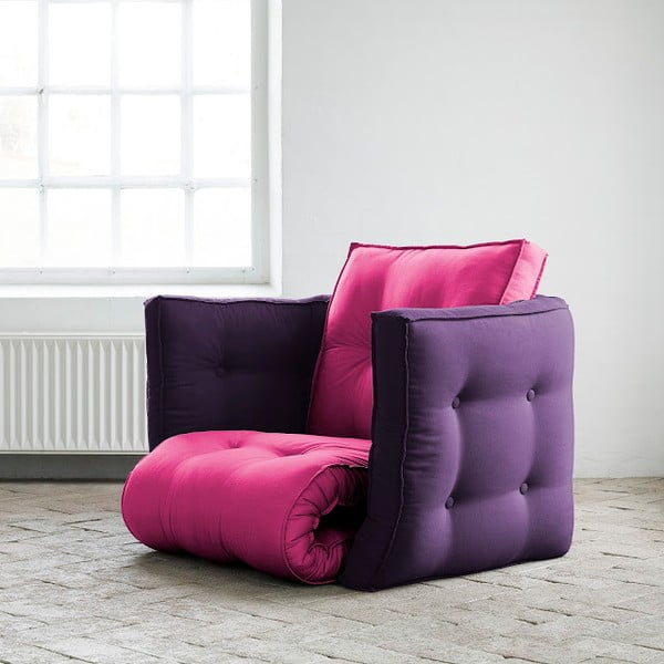 Dice Pink/Purple kinyitható fotelágy - Karup