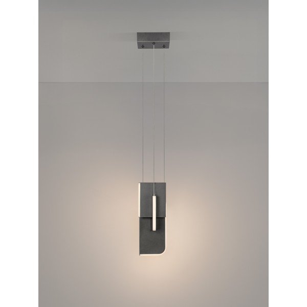 Világosszürke fém LED dimmelhető függőlámpa Totem – Nova Luce-image-4