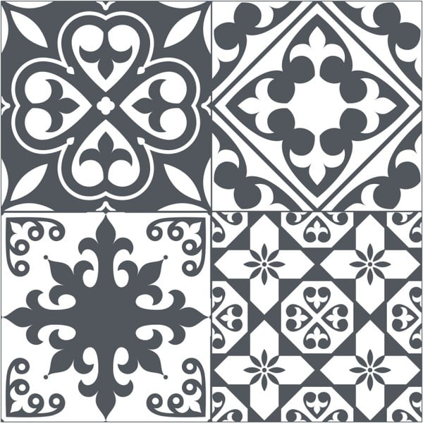 Floor Sticker Tiles Leonardo padlómatrica, 45 x 45 cm - Ambiance