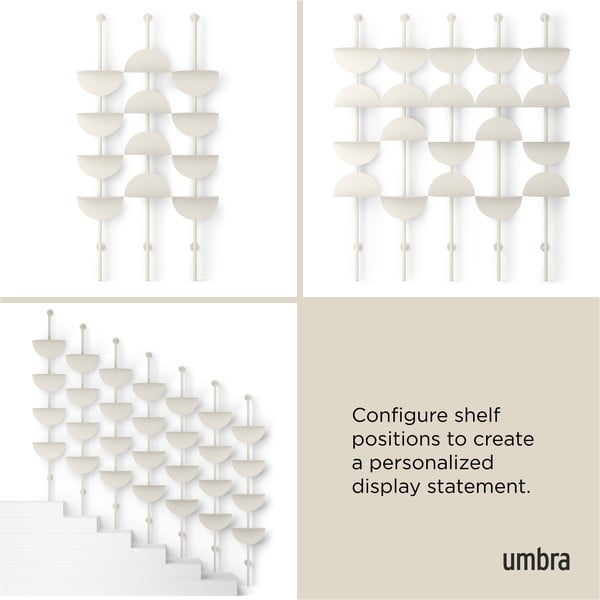 Matt fehér fém moduláris polcrendszer 27x203,5x35 cm Solis – Umbra-image-3