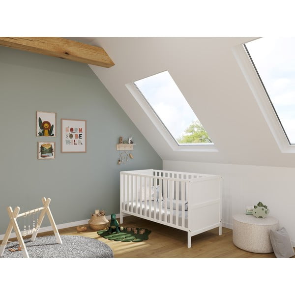 Fehér tömörfa babaágy 70x140 cm Alkmaar – Germania-image-1