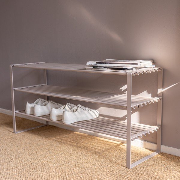 Szürkésbarna fém cipőtartó 70x48,5x29 cm Rex – Spinder Design-image-1