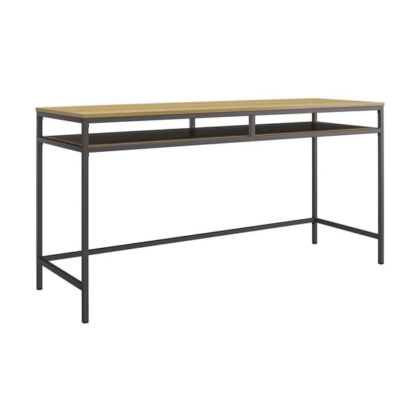 Íróasztal tölgyfa dekoros asztallappal 51x153 cm Bradford – Støraa-image-3