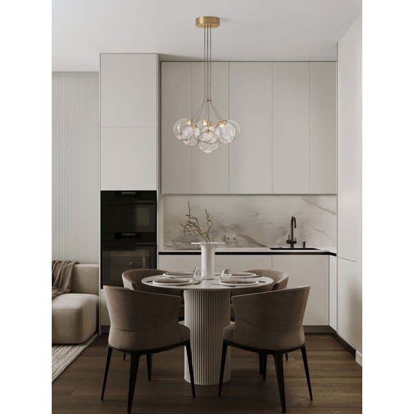 Sárgaréz színű üveg LED dimmelhető függőlámpa ø 42 cm Blazik – Nova Luce-image-4