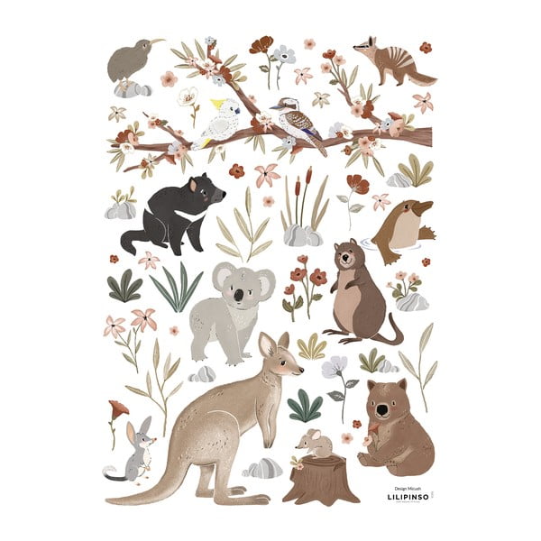 Matrica lap 30x42 cm Australian Animals – Lilipinso