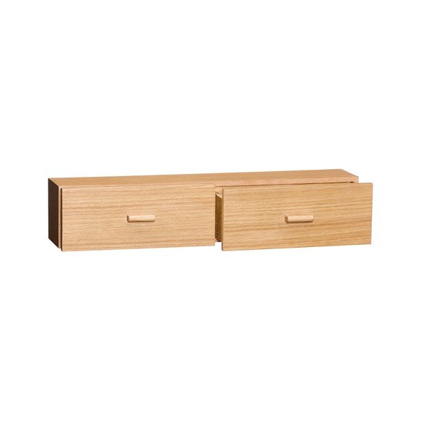 Natúr színű fali polc tölgyfa dekorral 60 cm Shuno – Hübsch-image-4
