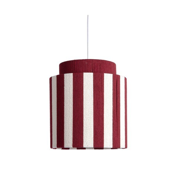 Piros-fehér kötél függőlámpa ø 30 cm Vienna Stripes – Leitmotiv