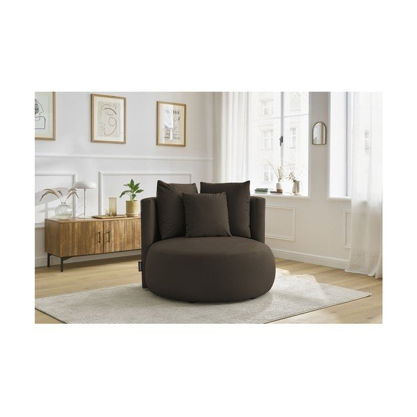 Barna bársony fotel Cesar – Bobochic Paris-image-1