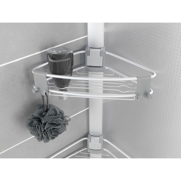 Matt ezüstszínű teleszkópos alumínium fürdőszobai polc Purio – Wenko-image-2