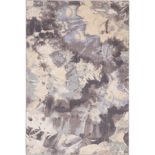 Szürke-krémszínű gyapjú szőnyeg 133x180 cm Taya – Agnella