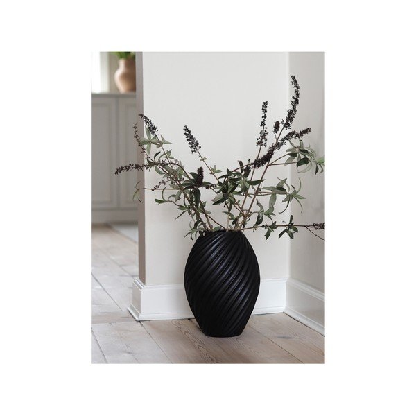 River fekete porcelán váza, magasság 26 cm - Morsø-image-1