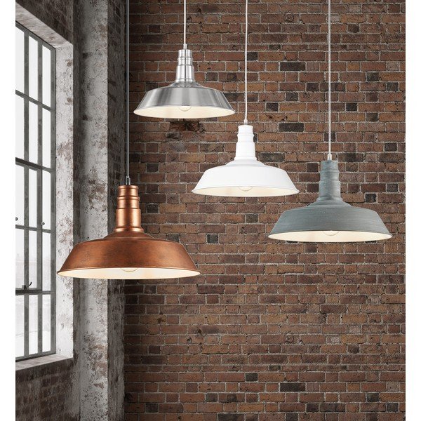 Rézszínű fém függőlámpa fém búrával ø 36 cm Will – Reality-image-2