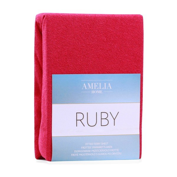 Ruby bordó gumis lepedő, 200 x 140-160 cm - AmeliaHome-image-1