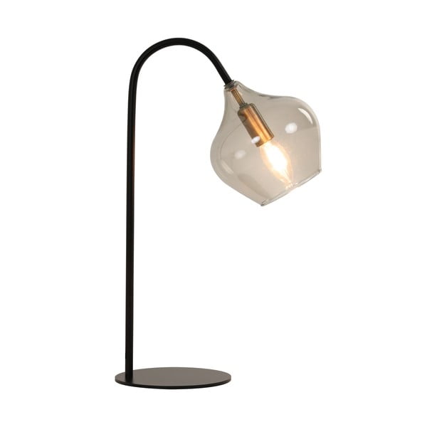 Fekete asztali lámpa (magasság 50,5 cm) Rakel – Light & Living