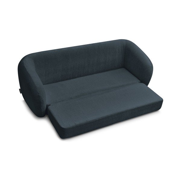 Sötétkék zsenília kinyitható kanapé 228 cm Neyo – Bobochic Paris-image-4