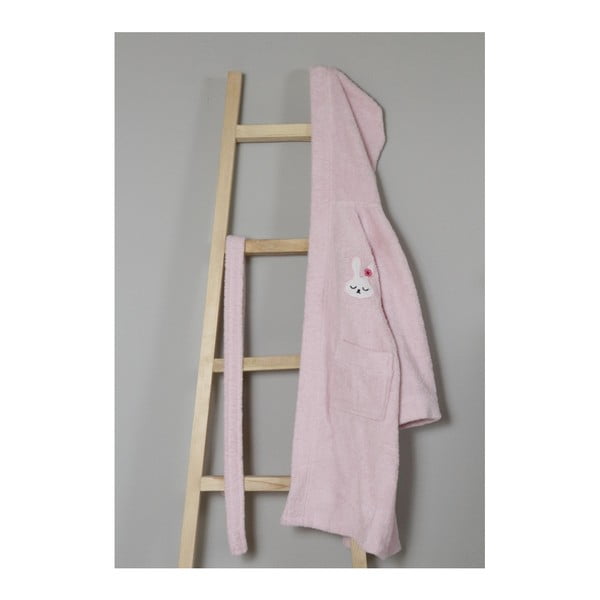 Sleepy világos rózsaszín pamut gyermek köntös kapucnival, 8 - 10 év - My Home Plus