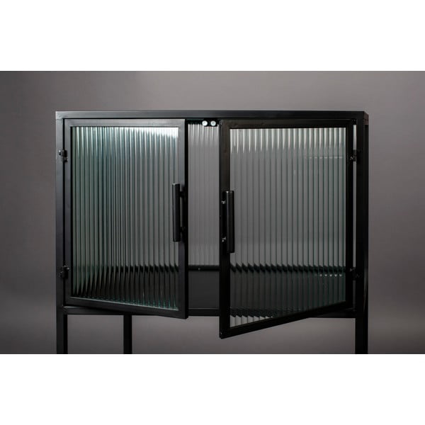 Fekete fém tálalószekrény 60x90 cm Boli – Dutchbone-image-4