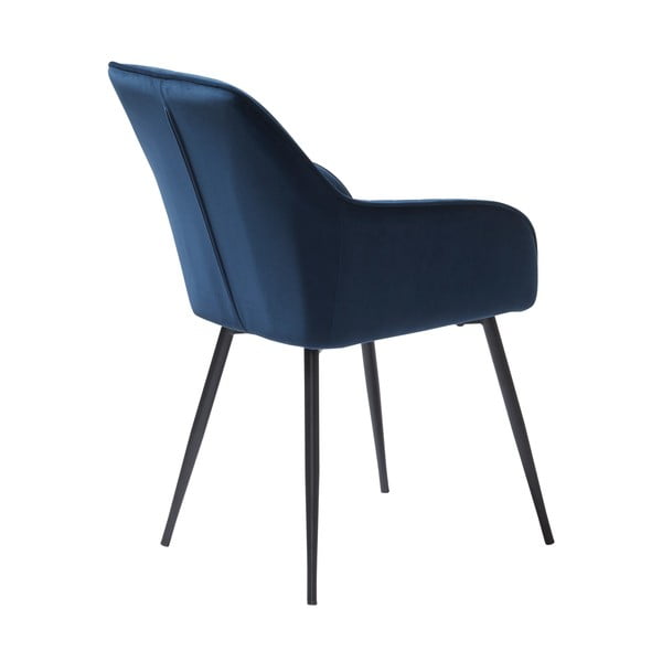 Sötétkék kárpitozott karfás étkezőfotel szett 2 db-os Nolan Stripe – Unique Furniture-image-2