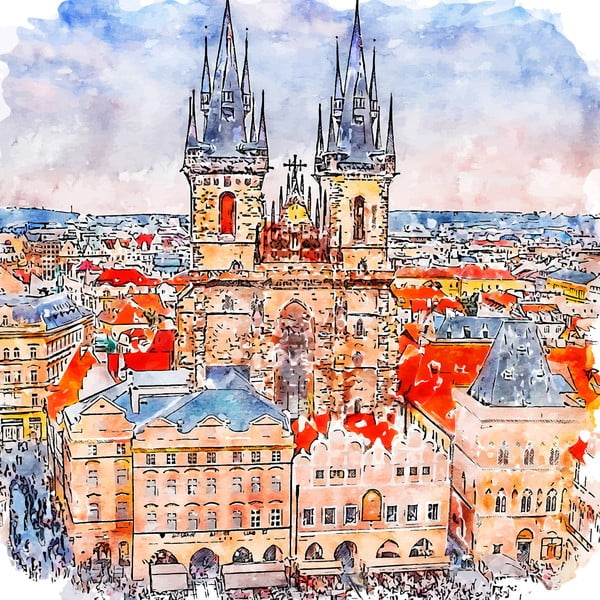 Kép 90x90 cm Prague – Fedkolor