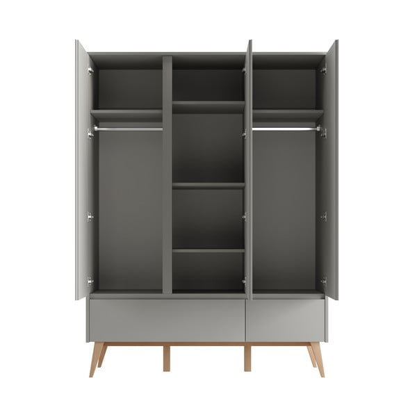 Szürke gyerek ruhásszekrény 149x52,5 cm Swing – Pinio-image-3