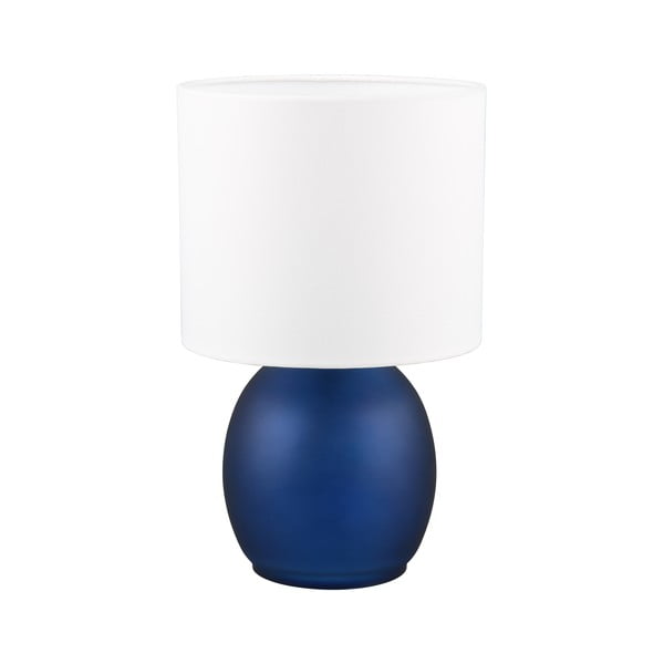 Fehér-kék asztali lámpa textil búrával (magasság 29 cm) Vela – Trio-image-1