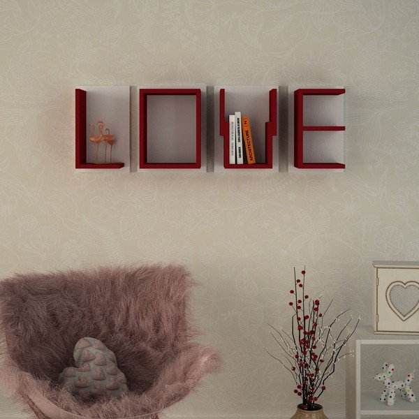 Love Claret 4 részes falipolc szett - Homitis-image-1