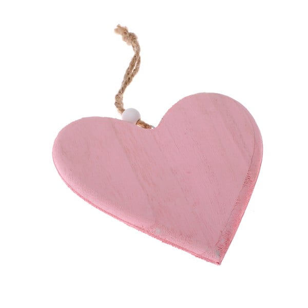 So Cute Heart rózsaszín, függő dekoráció fából - Dakls