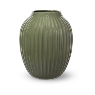 Sötétzöld agyagkerámia váza, magasság 25,5 cm - Kähler Design