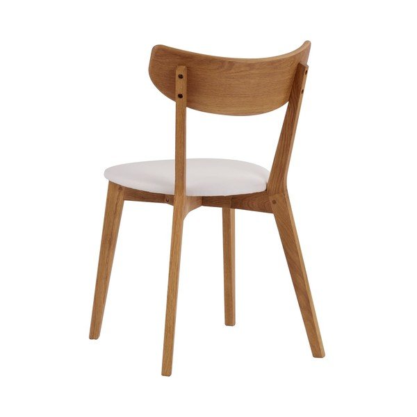 Ami barna tölgyfa étkezőszék fehér ülőlappal - Rowico-image-3