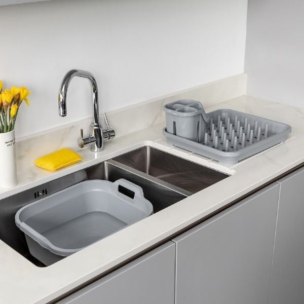 Eco Range szürke evőeszköztartó újrahasznosított műanyagból - Addis-image-4