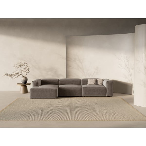 Barna sarokkanapé (bal oldali-heverő résszel) Bergamo – Cosmopolitan Design-image-1