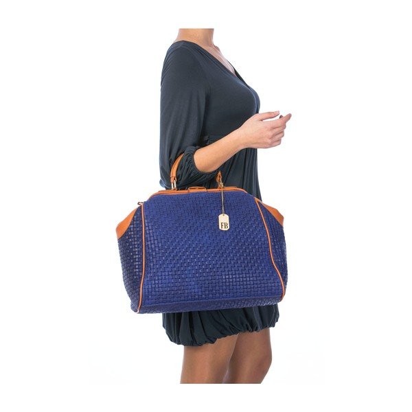 Braid Blue bőr kézitáska - Federica Bassi-image-3