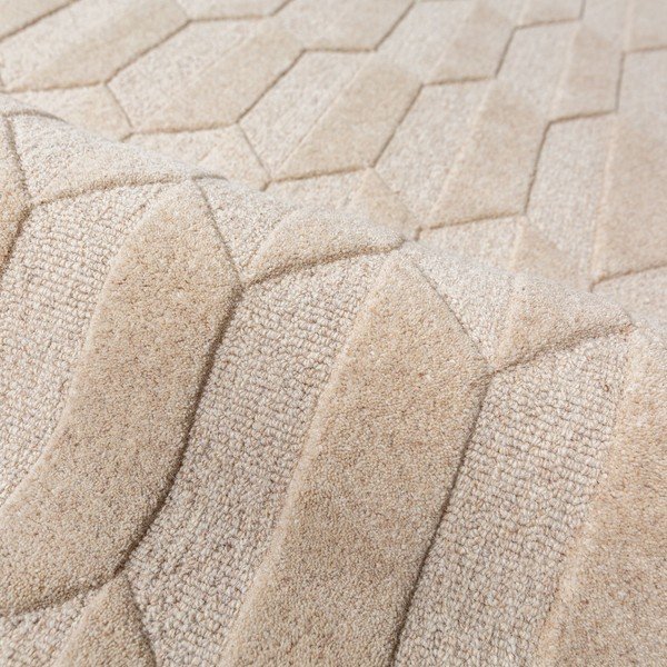 Borvörös-natúr színű kézi szövésű gyapjú szőnyeg 200x290 cm Apex Border Wool – Flair Rugs-image-3