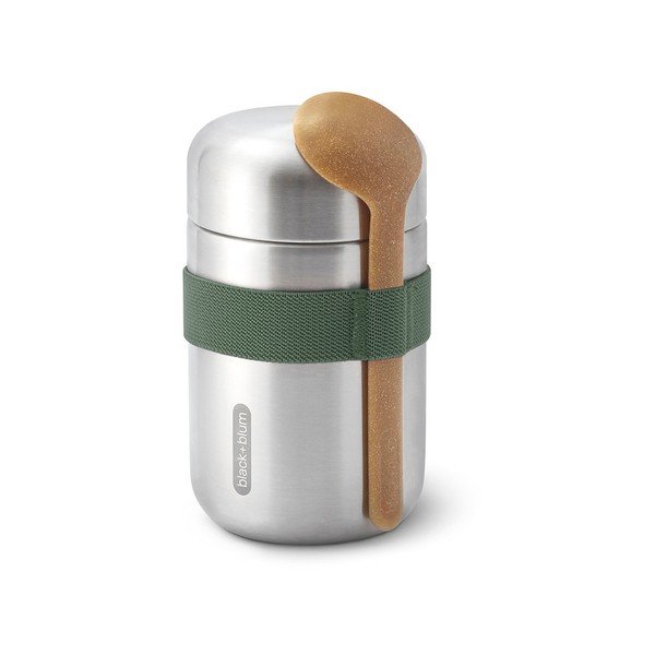 Ezüstszínű rozsdamentes acél ételtartó termosz 400 ml – Black + Blum