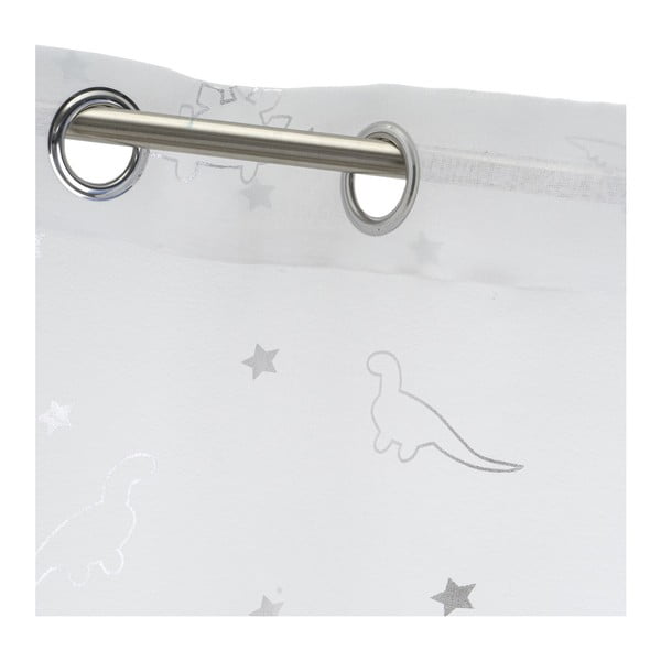 Fehér-ezüstszínű fényáteresztő függöny 140x260 cm Dinos – Casa Selección-image-3