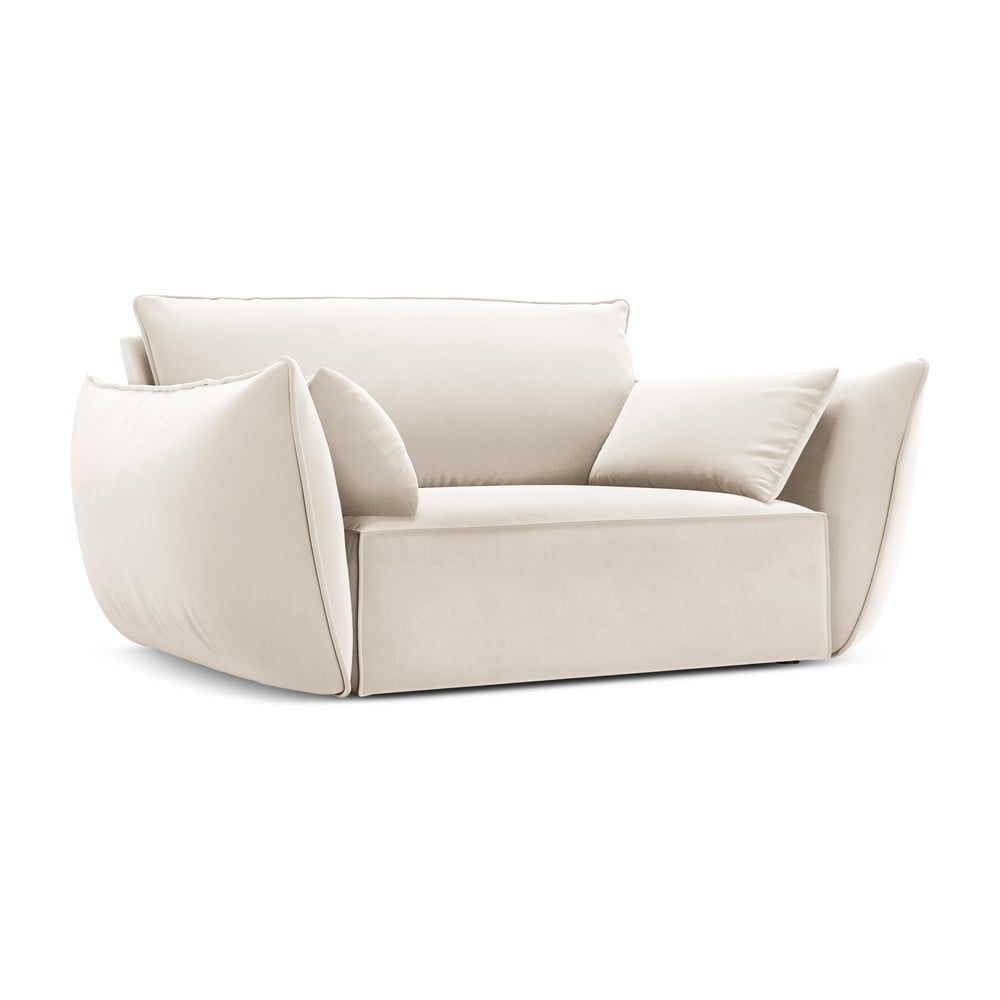Bézs bársony fotel Vanda  Mazzini Sofas
