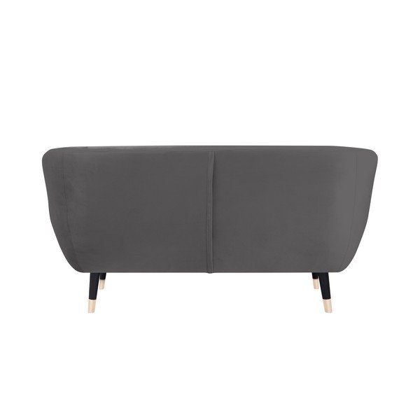 Amelie szürke kanapé fekete lábakkal, 158 cm - Mazzini Sofas-image-4