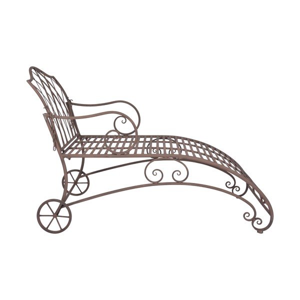 Barna fém kerti napozóágy – Esschert Design-image-2