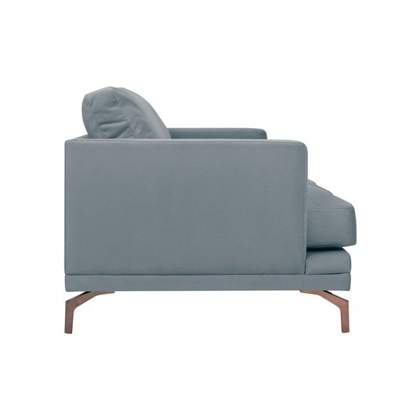 Jupiter szürke háromszemélyes kanapé, aranyszínű lábakkal - Windsor & Co Sofas-image-2