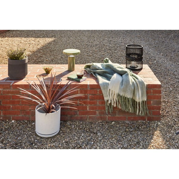 Fehér-zöld takaró 200x140 cm Inlet - Hübsch-image-3