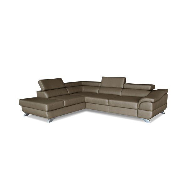 Omnikron szürkésbarna kinyitható sarokkanapé, bal oldali kivitel - Windsor & Co. Sofas-image-1