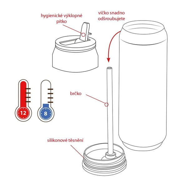 Kék termosz 700 ml – Orion-image-3