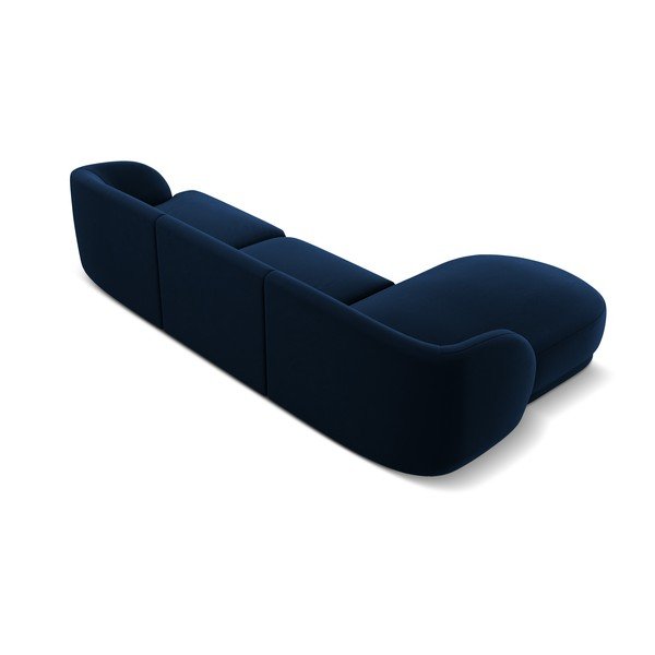 Kék bársony sarokkanapé (bal oldali) Miley - Micadoni Home-image-3