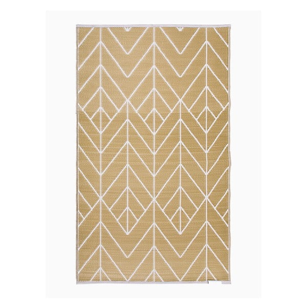 Sydney bézs-sárga kétoldalas kültéri szőnyeg újrahasznosított műanyagból, 90 x 150 cm - Fab Hab-image-1