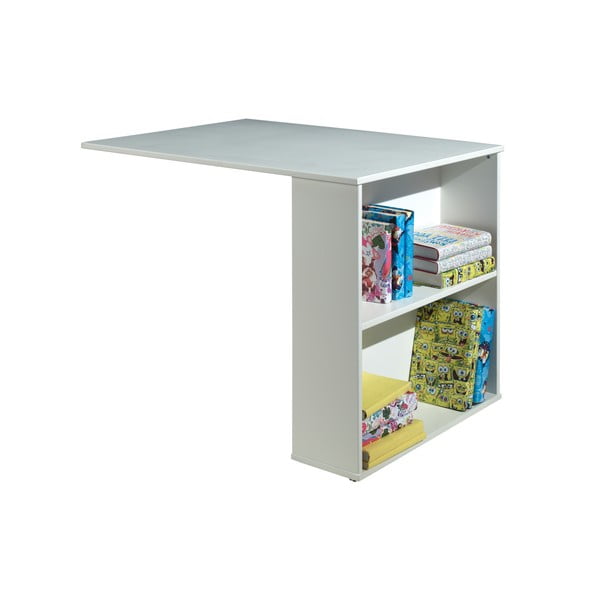 Fehér magasított borovi fenyő gyerekágy tárolóhellyel 90x200 cm SCOTT – Vipack-image-3